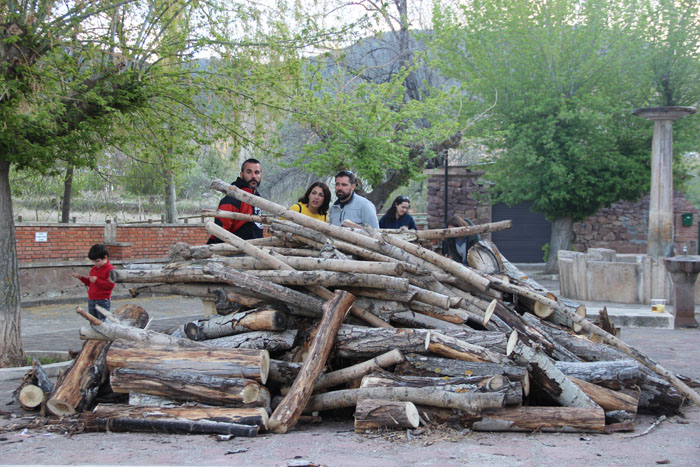 Troncos para ser encendida y calentar el ambiente